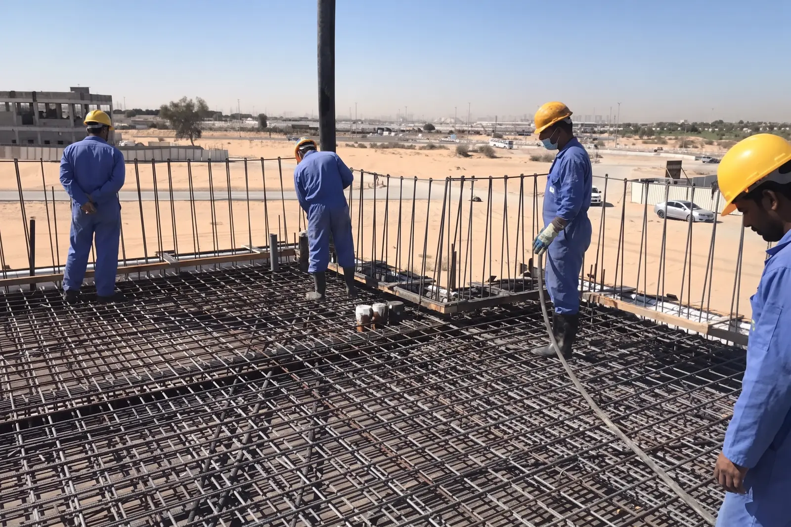 Construction work in progress on Ground Villa, Wadi Al Shabak